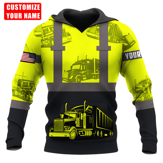 Joycorners Premium Personalized Unisex All Over Printed Trucker 3D Hoodie 88 LM2209