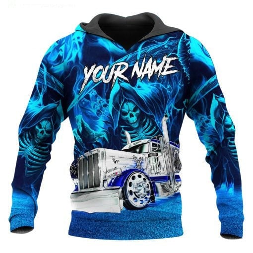 Joycorners Premium Personalized Unisex All Over Printed Trucker 3D Hoodie 83 LM2209