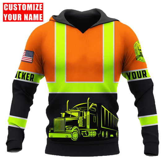 Joycorners Premium Personalized Unisex All Over Printed Trucker 3D Hoodie 78 LM2209
