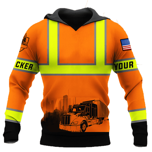 Joycorners Premium Personalized Unisex All Over Printed Trucker 3D Hoodie 79 LM2209