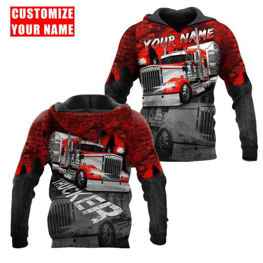 Joycorners Premium Personalized Unisex All Over Printed Trucker 3D Hoodie 74 LM2209