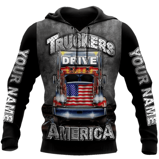 Joycorners Premium Personalized Unisex All Over Printed Trucker 3D Hoodie 77 LM2209
