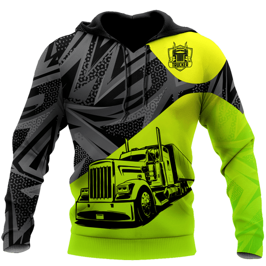 Joycorners Premium Personalized Unisex All Over Printed Trucker 3D Hoodie 71 LM2209