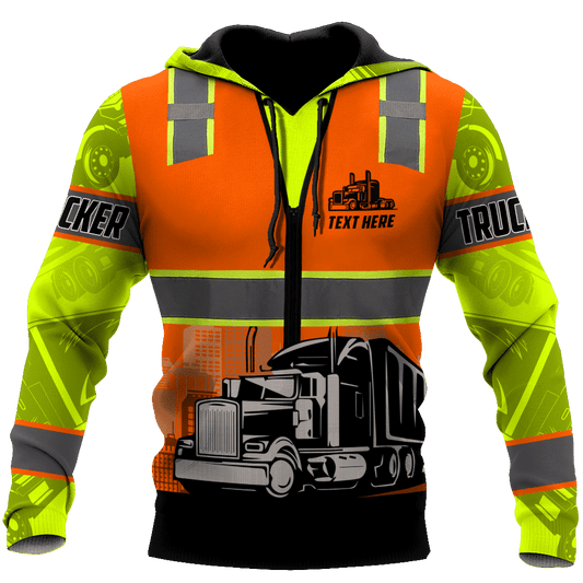 Joycorners Premium Personalized Unisex All Over Printed Trucker 3D Hoodie 67 LM2209