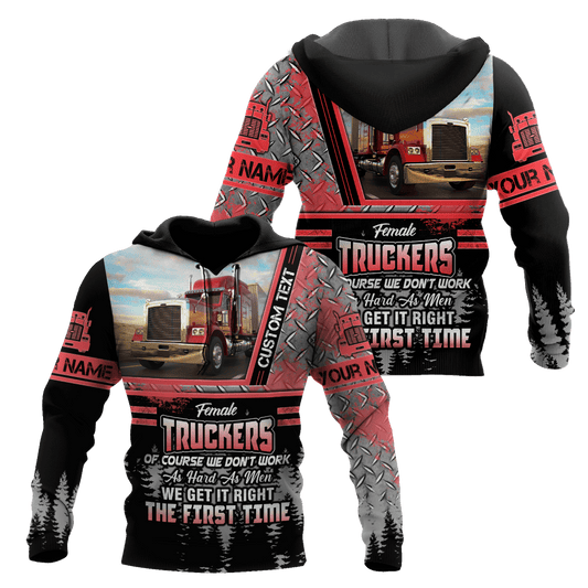 Joycorners Premium Personalized Unisex All Over Printed Trucker 3D Hoodie 65 LM2209