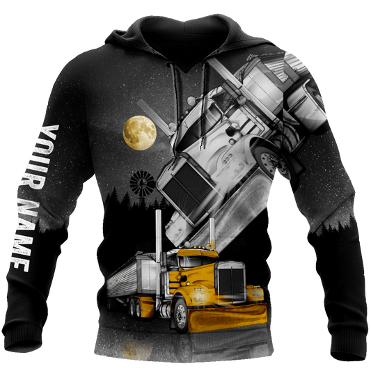 Joycorners Premium Personalized Unisex All Over Printed Trucker 3D Hoodie 61 LM2209