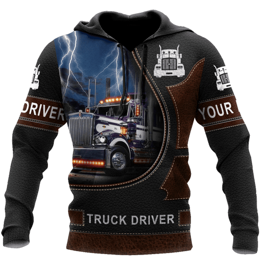 Joycorners Premium Personalized Unisex All Over Printed Trucker 3D Hoodie 58 LM2209