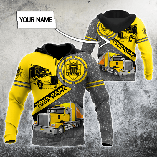 Joycorners Premium Personalized Unisex All Over Printed Trucker 3D Hoodie 53 LM2209