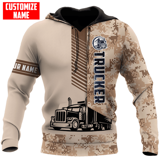 Joycorners Premium Personalized Unisex All Over Printed Trucker 3D Hoodie 51 LM2209