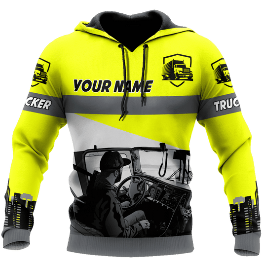 Joycorners Premium Personalized Unisex All Over Printed Trucker 3D Hoodie 49 LM2209