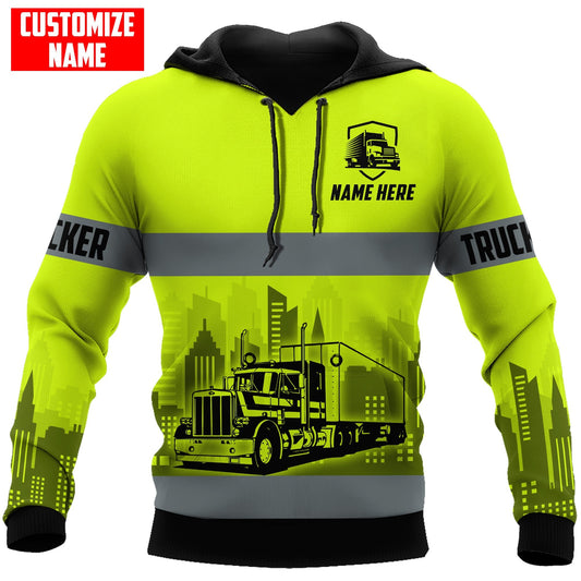 Joycorners Premium Personalized Unisex All Over Printed Trucker 3D Hoodie 50 LM2209