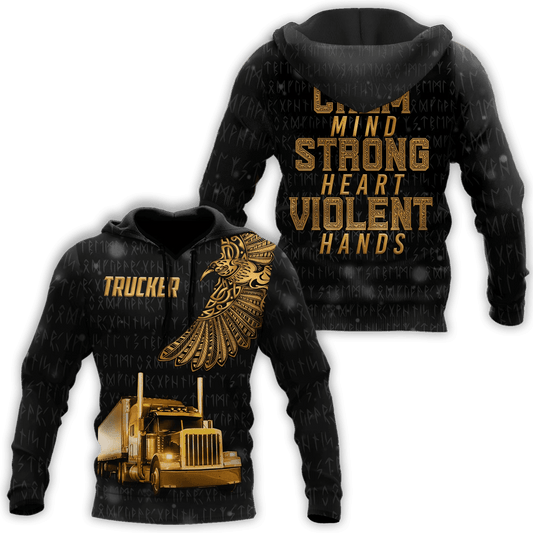 Joycorners Premium Personalized Unisex All Over Printed Trucker 3D Hoodie 33 LM2209