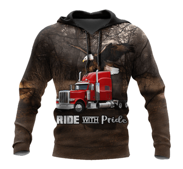 Joycorners Premium Personalized Unisex All Over Printed Trucker 3D Hoodie 35 LM2209