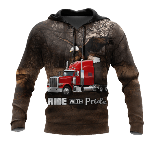 Joycorners Premium Personalized Unisex All Over Printed Trucker 3D Hoodie 35 LM2209