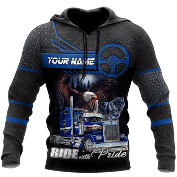 Joycorners Premium Personalized Unisex All Over Printed Trucker 3D Hoodie 34 LM2209