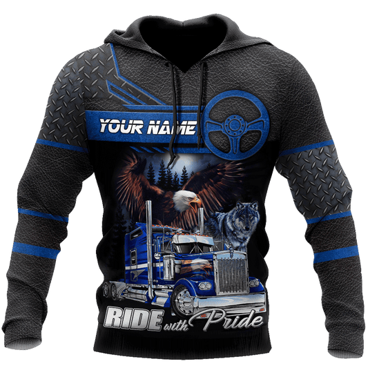 Joycorners Premium Personalized Unisex All Over Printed Trucker 3D Hoodie 34 LM2209