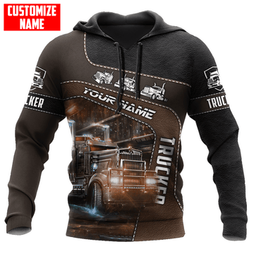 Joycorners Premium Personalized Unisex All Over Printed Trucker 3D Hoodie 32 LM2209