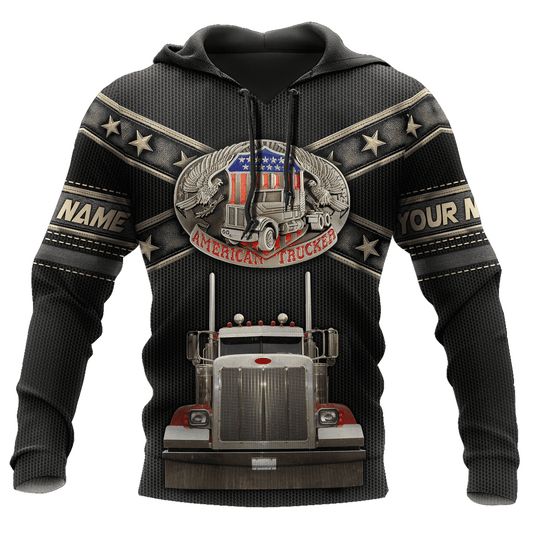 Joycorners Premium Personalized Unisex All Over Printed Trucker 3D Hoodie 30 LM2209