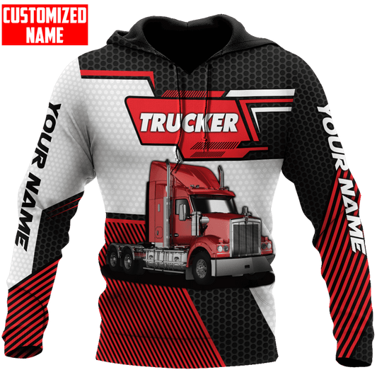 Joycorners Premium Personalized Unisex All Over Printed Trucker 3D Hoodie 26 LM2209