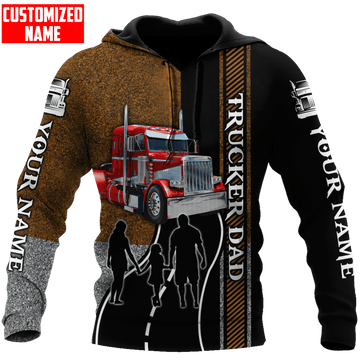 Joycorners Premium Personalized Unisex All Over Printed Trucker 3D Hoodie 25 LM2209