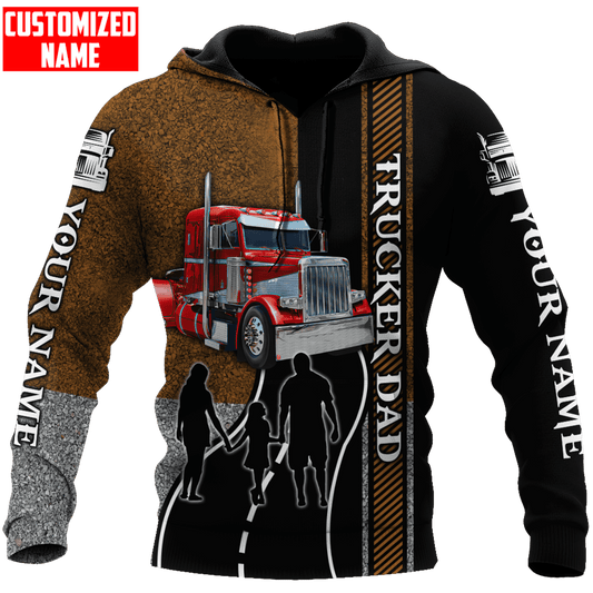 Joycorners Premium Personalized Unisex All Over Printed Trucker 3D Hoodie 25 LM2209