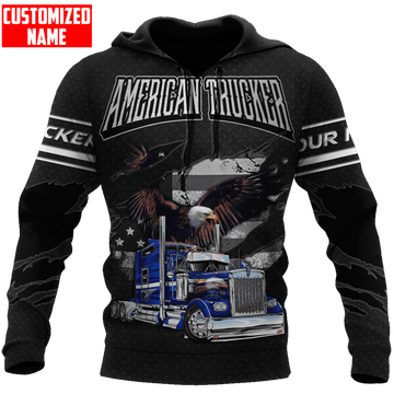 Joycorners Premium Personalized Unisex All Over Printed Trucker 3D Hoodie 23 LM2209