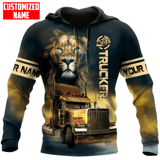 Joycorners Premium Personalized Unisex All Over Printed Trucker 3D Hoodie 22 LM2209