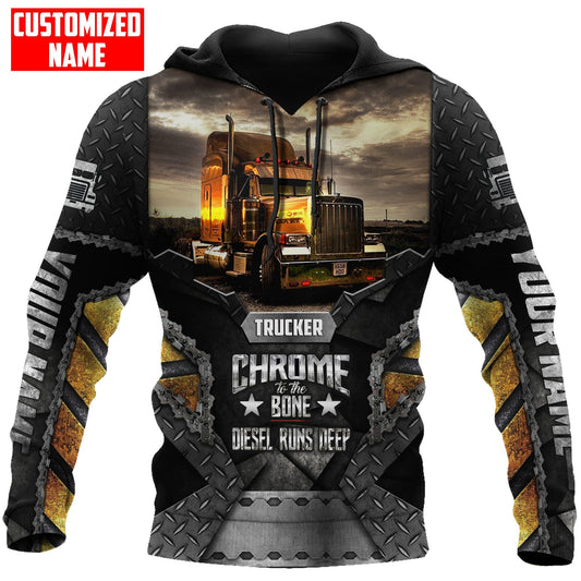 Joycorners Premium Personalized Unisex All Over Printed Trucker 3D Hoodie 18 LM2209