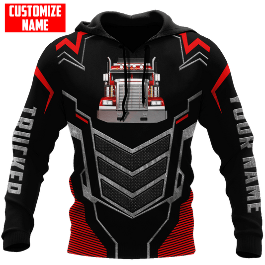 Joycorners Premium Personalized Unisex All Over Printed Trucker 3D Hoodie 15 LM2209