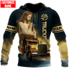 Joycorners Personalized Trucker & Jesus 3 Shirts LM2209