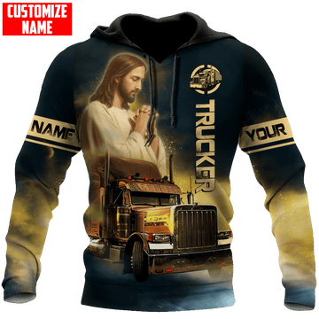 Joycorners Personalized Trucker & Jesus 3 Shirts LM2209