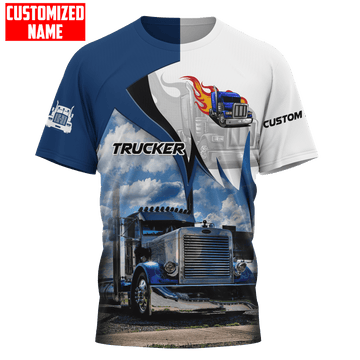 Joycorners Premium Personalized Unisex All Over Printed Trucker 3D T-shirt 152 LM2209