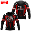 Joycorners Customized Name Fast And Safe Trucker All D Over Printed Unisex Hoodie LM2209