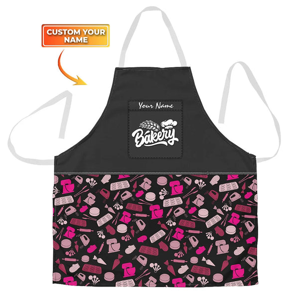 BAKER - Apron Personalized Name Bakery Gift For Baker & Cake Lover