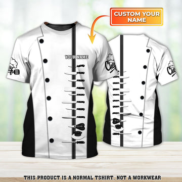 Joycorners Chef Pattern Knives Uniform 2 Custom Name 3D Shirt