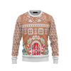 Maxcorners Gingerbread House Ugly Christmas Sweater for Men Women LM1911