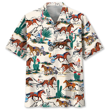 DESERT HORSE HARNESS RACING HAWAIIAN SHIRT
