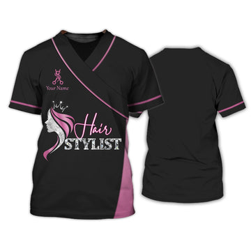 Joycorners Hair Uniform Hairdresser Hairstylist Tools 10 Custom Name Full Print Shirts ( Non Workwear )