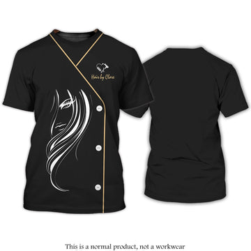 Joycorners Hair Uniform Hairdresser Hairstylist Tools 12 Custom Name Full Print Shirts ( Non Workwear )