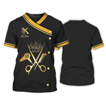Joycorners Hair Uniform Hairdresser Hairstylist Tools 68 Custom Name Full Print Shirts ( Non Workwear )
