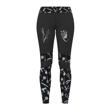 Joycorners Silver Hairdresser 3D All Over Printed Legging