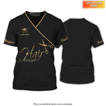 Joycorners Hair Uniform Hairdresser Hairstylist Tools 63 Custom Name Full Print Shirts ( Non Workwear )
