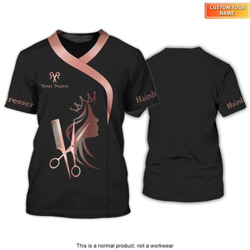 Joycorners Hair Uniform Hairdresser Hairstylist Tools 30 Custom Name Full Print Shirts ( Non Workwear )