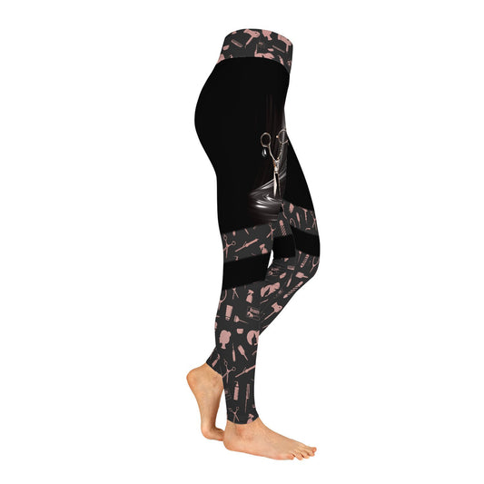 Joycorners Rose Gold Hairstylist 3D All Over Printed Legging