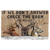 Joycorners Personalized name Check The Reindeer Barn All Over Printed 3D Doormat