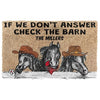 Joycorners Personalized name Check The Horse Barn All Over Printed 3D Doormat