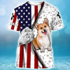 Joycorners Corgi America 3D Custom Name And Dog Full Print Shirts