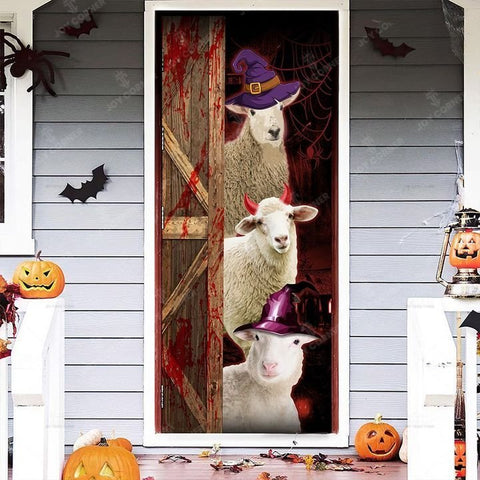 Joycorners Happy Halloween Freaky Sheeps Door Cover