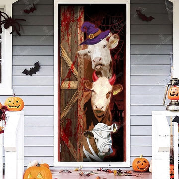 Joycorners Happy Halloween Freaky Hereford Door Cover