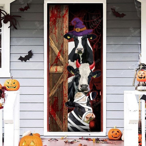 Joycorners Happy Halloween Freaky Holstein Door Cover